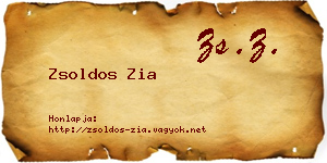 Zsoldos Zia névjegykártya